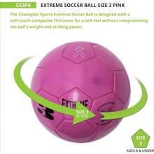 Sports Extreme Series Soccer Ball – Sizes 3, 4, 5, Soft Touch, All Weather, High Air Retention, Youth & Adult League Balls For Training, Games, Outdoor & Indoor Play, Art,Birthday Gift,Valentine's Day,Valentines Gifts,Cruise Essentials,Galentines Gifts,Travel Essential,Weddings, Parties, Mother's Day, Wedding Supplies, Bridesmaid Gifts, Party Favors, Back To School, New Year,Multiple Colors - Hồng - Xem 2