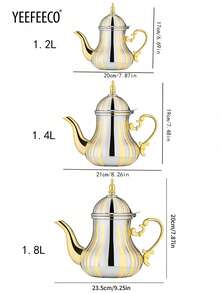 yeefeeco 1pc Saudi Arabian Style Coffee Pot, Religious Style Water Pot, Moroccan Style Tea Pot, Essential Back-To-School Item - Colorful Coffee Pot - View 6