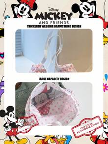 Disney Túi đựng kẹo/đồ ăn trưa/đồ ăn nhẹ/túi mua sắm hình Mickey chính hãng, dung tích lớn, có thể gấp gọn, túi đeo vai dây rút, túi xách nhẹ. Sản phẩm chính hãng - Có thể kiểm chứng. Phù hợp cho thanh thiếu niên/bé gái/bé trai. Hoàn hảo cho sử dụng hàng ngày/đi học. - trắng - Xem 10