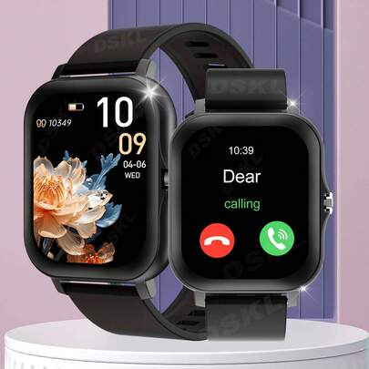 Reloj inteligente unisex con notificaciones, reproducción de música y funciones de llamada