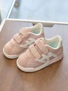 1 Pair Unisex New Low-Top Sneakers, Soft Sole Non-Slip Children Running Shoes, Fashion Versatile Student Casual Shoes, Infant Toddler Shoes, Suitable For All Seasons - Pink - View 2