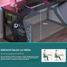 Mesa De Juego Completamente Negra,120*60*75cm. - Multicolor - Ver 3