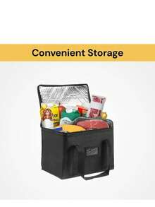 Large Food Delivery Insulated Bags Pizza Takeaway Thermal Warm Cold Bag Ruck Hot - Black - View 6