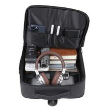 大容量可扩展背包，男士功能性笔记本电脑包，简约商务多功能旅行背包，带独立鞋仓，可容纳14英寸笔记本电脑，符合随身行李标准，适合大学、户外活动、旅行、通勤、短途旅行、休闲和户外使用。 - 彩色 - 查看 4