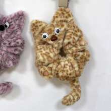 1pc Cute Animal Polyester Hair Scrunchie, 3D Cat Pattern, Versatile Elastic Hair Tie, Sweet & Adorable For Ponytail