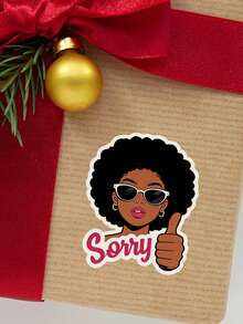2/1pc Cute Apology Sticker - Personalized-Rich Funny Design Suitable For Laptop, Water Bottle, Etc. - one-size - View 11