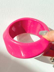 1pc Fashionable Bright Color Women Personalized Bracelet, Suitable For Daily Wear, Round And Square Shapes, Great Gift - Multicolor C - View 16