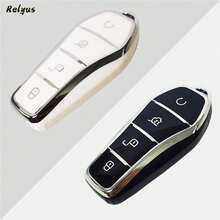 Soft TPU Car Key Fob Cover, Dolphin Pattern, Protective Case For BYD Qin Plus, Atto 3 EV, Car Interior Accessories