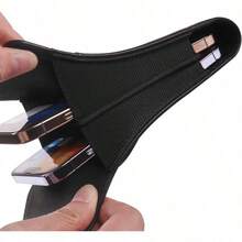 CSFunda de piel para telefono celular color cafe con clip para cinturon de piel universal para hombre funda de piel para cinturon de telefono funda para telefono inteligente riñonera - 6.7 PULGADAS+Negro - - Ver 5