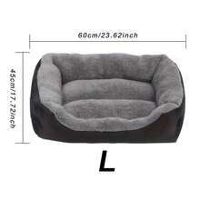 Washable Pet Bed For Dogs And Cats, Super Soft Plush Calming Mattress With Non-Slip Bottom, Pet Beds For Dogs Small Medium - Orthopedic Support & Anxiety Relief Dog Bed - 黑色 - 查看 7