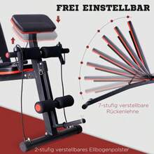 Multifunctional Weight Bench With Return Spring, Supporting Up To 120 Kg, Black, 54 X 160 X 106 Cm - Black - View 6