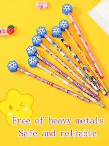 20/40pcs Creative Cartoon Animal Erasers And Pencils,Comes With A Cartoon Animal-Shaped Eraser,Everyday Stationery Items,Back-To-School Gifts,Office Supplies,School Supplie. - Multicolor - View 7