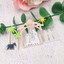 1 Pc The Birth Of Jesus Die - Ideal For Papercrafting, Card Making, Scrapbooking And DIY Album Decorating, The Die Features Metal Construction! - Multicolor - View 7