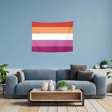 Lesbian Pride Flag Tapestry, Lesbian Wall Decor Hanging For Bedroom Living Room Dorm (60x40 Inch) - 100*150cm (40*60 inch) - Xem 8