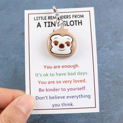 Inspirerande positiva sengångare-presenter för kvinnor - små påminnelser emotionellt hejarop stöd liten rolig söt sengångare nyckelring present till familjer vän kollega student examen bröllop födelsedag mors dag fars dag och mer