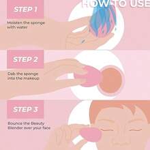 2Pcs Makeup Sponges Foundation Blending Sponge For Concealer Blush Powder Multi-Color Blender Sponges - Màu be - Xem 3