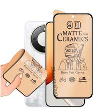 Protector de pantalla de vidrio templado con bordes negros para Honor X9D, Honor X5C, ZTE Nubia Neo 3GT, Nubia Neo 3, ZTE V70, ZTE V70 Max, Redmi A5 + Funda de teléfono transparente de borde - DJ-T 3 en 1 - Ver 4