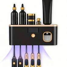 Soporte para cepillo de dientes y pasta de dientes, con capacidad de carga de hasta 30 libras sin caerse - Multicolor - Ver 14