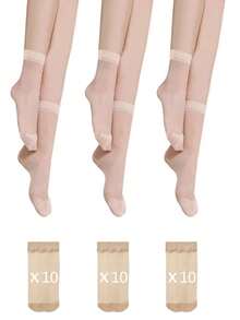 Women's Solid Color Mid-Calf Socks, Lightweight & Skin-Friendly, Versatile & Fashionable, Comfortable Mid-Length Socks, Autumn/Winter - Multicolor - View 25