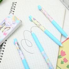 Best-Selling Ins Style Girlish Heart Practice Pen, Extra-Long Soft Grip Sweet Heart Stress-Relieving Pen, High Appearance Level Student Butterfly Gender-Neutral Pen