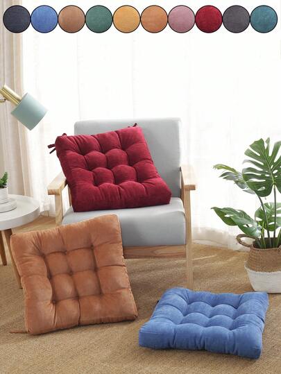 1 st fyrkantig kudde i manchester, förtjockad sittdyna för pall, dekorationskudde för vardagsrum, kontor och studier, flera färger tillgängliga