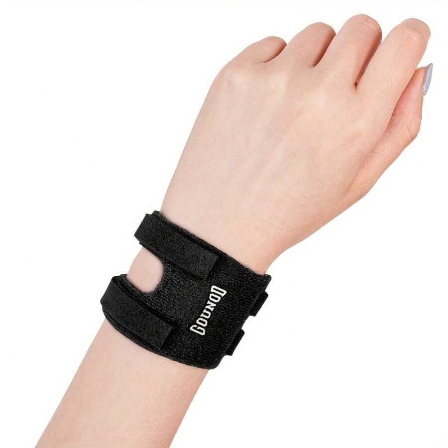 1pc/ 1Pair Adjustable Support Wrist Brace Thin Sports Yoga WristBand Tfcc Tear Triangular Fibrocartilage Brace Ulnar Fix - 1 灰色 - 查看 1
