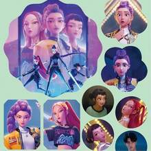 Mattel 12张K-POP女团和男团贴纸套装，DIY贴纸 - 彩色 - 查看 7