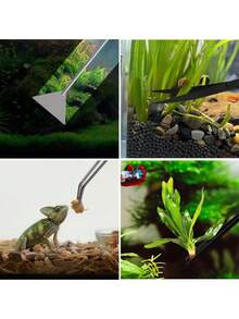 5pcs Stainless Steel Aquarium Tool Set - Long & Durable Aquarium Tweezers, Scissors, Algae Scraper, Feeding Tongs, Suitable For Aquarium Plant Cleaning & Trimming, Reusable - Aquascaping Tools - View 6