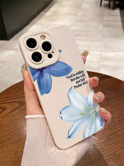 2 unidades de capa protetora antichoque com estampa floral azul, compatível com iPhone 17 Pro/17 Air/17/17 Pro Max/16/11/16 Pro, Galaxy S25/S25 Plus/S25 Ultra/A16/A36/A26, 11/12 Pro/12/12X/13 Pro/14 Pro/15 Pro, Redmi 10/9/Note 9/12c/Note 11 Pro/Note 8 Pro