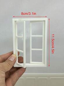 1:12 Scale Miniature Window, DIY Dollhouse Accessories, Plastic Realistic Window, Openable Window And Door, Miniature Scene Decor, Pretend Play Prop, Openable On Both Sides, Model House Supplies - Multicolor - View 12