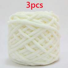 3pcs/300g Mixed Color Ice Bar Striped Yarn, Soft Chunky Yarn, Suitable For Hand Knitting DIY Soft & Thick Knitted Yarn, Can Be Used To Make Blankets, Scarves, Dolls, Slippers, Crochet Yarn