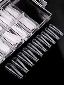 100pcs/Box Double-Ended Nail Stickers, Acrylic Nail Extension Stickers, Acrylic Gel Quick Sculpting Mold, Full Cover Nail Stickers, Nail Art Tools Set - Multicolor - View 5