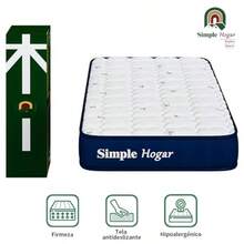 Colchones IndividualesColchon Individual con Primavera Colchon Individual Esponja de Alta Calidad Suave y Comoda Dureza Moderada 20 CM de Altura Enviado en Caja y. 190x100x20 CM - Blanco - Ver 4