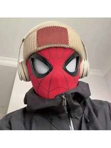 1pc Official Licensed Spider-Man Spider Mask - Perfect For Halloween And Cosplay, Durable Polyester Material, Ideal Gift For Valentine's Day, New Year, Christmas, Suitable For Men - Multicolor - View 4