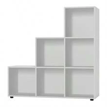 6-Cube Step Shelving Unit - Rustic Brown - View 8