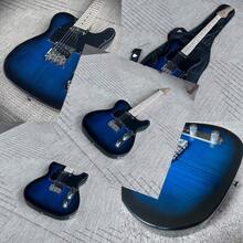 Trans Blue Tele Style Electric Guitar With Maple Neck And Accessories Full-Size - như hình ảnh - Xem 1