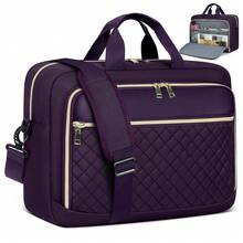 NEWHEY 17.3-Inch Laptop Bag With Diamond Pattern Design, Quilted Details, Men's Waterproof Shoulder Briefcase, Large Capacity Laptop Bag, Suitable For Business And University - Multicolor - View 3