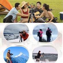 64-Inch 165cm Travel Digital Camera Tripod Professional Iron Mobile Phone Stand, With Quick Board, Suitable For SLR Cameras, Fishing Lights - Black - View 7