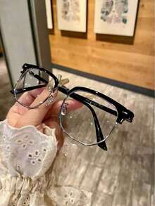 Blue Light Glasses Woman/Men Computer Bluelight Glasses Womens/Mens Half Frame Lens Glasses,Blue Light Glasses Woman Men Safety Glasses Glasses Computer Gaming Glasses Women Cute Light Weight Red Frame Oversized Non Prescription Small Face Square Eye Reduce Eye Fatigue On Computers, TVs, Phones, And Games, Suitable Computer Lense Screen Protector Plain Glasses Lens Glasses Blue Light Light Blocking Glasses Blue Light Glasses Light Glasses Women Men Light Glasses Glasses Women 99 Blue Light Glasses Woman Blue Light Glasses Women/Men, Fashion Round Frame Ray Computer Gaming Glasses Computer Glasses - Anti Eyestrain & Anti - Bạc - Xem 12