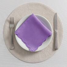 Fabric Napkin Set Of 50 Oxford Laser Finish - Lilac Hibiscus - View 3