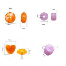 DIY亚克力珠，包括扁珠/管珠/心形珠/方珠，可用于服装装饰、珠宝制作、工艺品、房间装饰、艺术创作、项链、手链、耳环、手机和包包挂饰等。 - 混色 - 查看 2