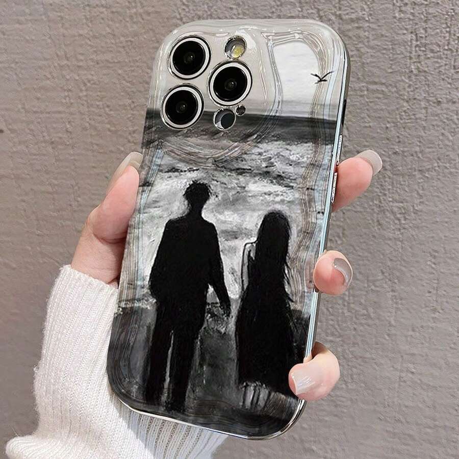 Affectionate and loving For 17 17AIR 16 16E 15 14 13 12 11 Pro Max Plus MINI Light Luxury Electroplated Frame ,Curved Design Enhances a More Premium Look. - DDNYK(QP) - Plata - LWXVEYAfectuoso y amoroso - Ver 1