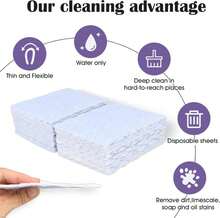 5 Pcs Light Scrub Pad Singles With Foam, Triple Cleaning Scouring Pad Heavy Duty Household Non-Scratch Abrasive Hand Pad Multi Surface Magic Sponge Sheets For Home Surfaces Indoor Cleaning - ColorA - View 4