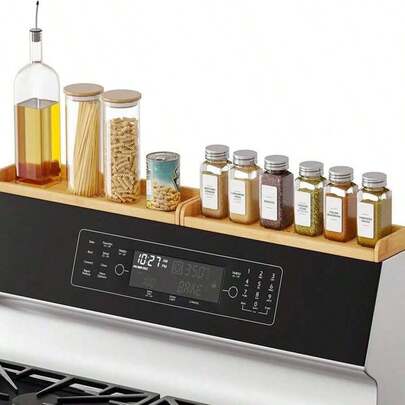 30 Stove Shelf, Magnetic Kitchen Organizer Spices And Storage, Fits Flat Tops