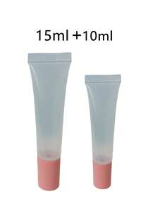 10毫升/15毫升唇彩管，旅行装，便携，无香型塑料可填充瓶，化妆品护肤霜精华软管，可填充精油瓶，可填充润唇膏管，透明旅行容器 - 便携式护肤配件