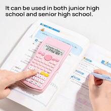 DELI The D82MS Calculator Is Suitable For Study And Office Use, Offering A Wide Range Of Calculation Functions, Sensitive And Durable Keys, Long-Lasting Power Consumption, And A Large Dual-Line Display. It Comes In A Light Pink Color. - Baby Pink - View 2