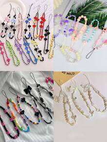 3pcs Random Assorted Multi-Color, Multi-Style DIY Phone Lanyard Blind Box, Blind Bag Bracelet Creative Design - Multicolor - View 4