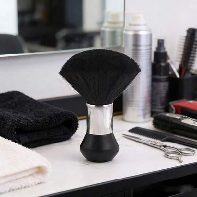 1 st svart mjuk hårborste, hårrengöringsborste, hårklippningsborste för salong