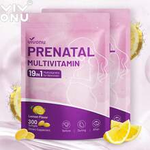 VivoNu 19-In-1 Prenatal Multivitamins, 100-Day Supply, 300 Softgels, Vitamins For Pre-Pregnancy And Postpartum, Lemon Flavor, Contains Folic Acid, Probiotics, Biotin, Zinc, Vitamins D3, K2, B6, B12, C, And More - 2 túi - Xem 1