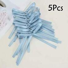 5pcs/10pcs Ribbon Bow Handmade Craft Supplies, Gift Wrapping, Party Decor Bows, Birthday Flower Packaging Satin Ribbon Bows - Matcha Color - View 17